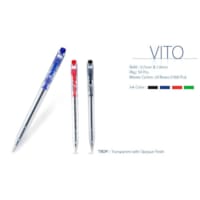 Stylo à bille VITO blanc en distributeur de 35 unités