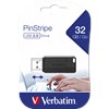 Micro-clé USB PinStripe de 32 Go noire 49064