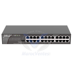 Commutateur de Bureau 24 Ports 10/100/1000 Mbps RJ45 Boîtier en Acier RG-ES124GD