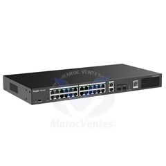 28-Port SWITCH Gigabit Smart Cloud Managed PoE  24 PoE+ Ports, 2 RJ45 Ports, 2 SFP Ports
