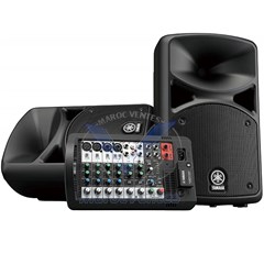 SYSTEME DE SONORISATION KIT DE 2 HAUT-PARLEURS AMPLIFIES + TABLE DE MIXAGE INTÉGRÉE
