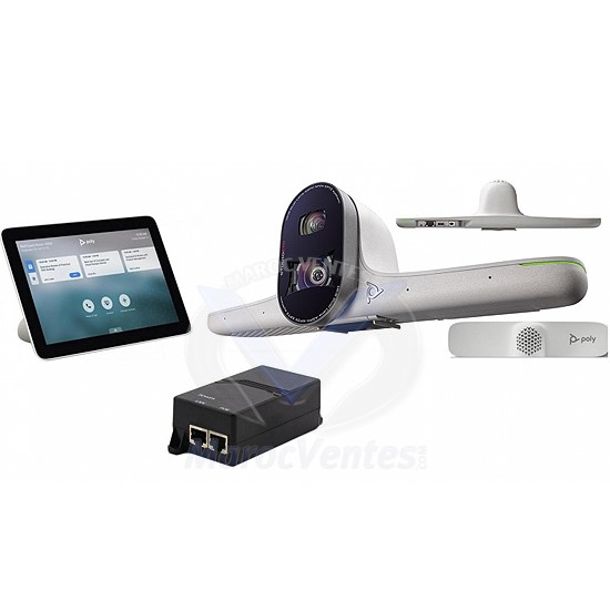 KIT Poly Studio E70 +TC8 +POE Caméra Intelligente pour les Grandes Salles de Réunion KIT E70 +TC8 +POE