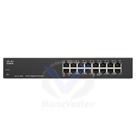 Switch 16 ports Gigabit PoE non géré SG110-16HP-UK
