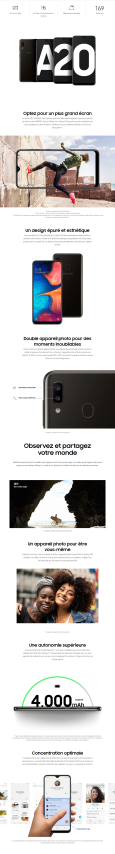 Acheter Smartphone Samsung Galaxy A20 (2019) Maroc